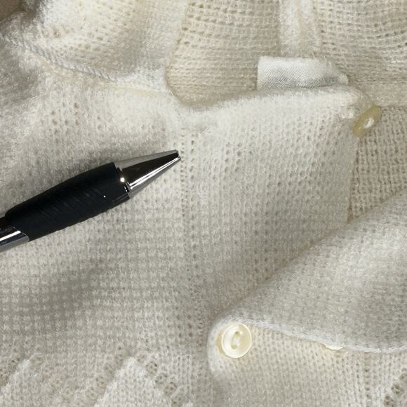 Vintage Baby Girl Knit Outfits Lot – Sweater Pants Set + Cardigan Bonnet Ivory - Picture 9 of 10